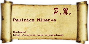 Paulnics Minerva névjegykártya